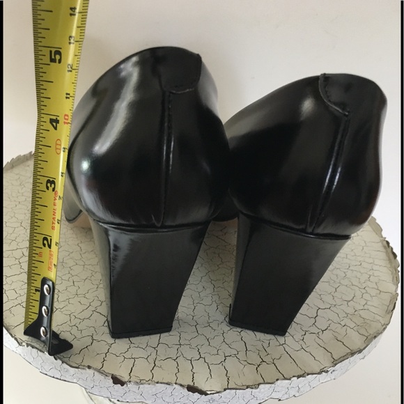 VTG Bassotto Black Block Heal -Square Toe Pump - Picture 5 of 7